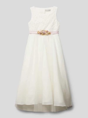 Zdjęcie produktu Sukienka z obszyciem koronką i kwiatową aplikacją Une Hautre Couture