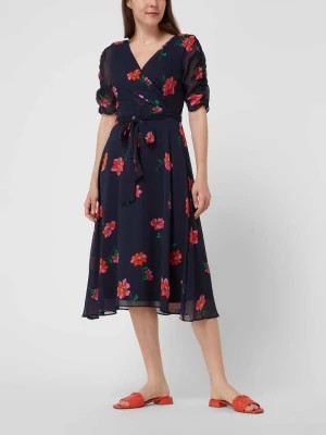 Zdjęcie produktu Sukienka z szyfonu z kwiatowym wzorem DKNY