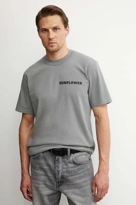 Zdjęcie produktu Sunflower t-shirt bawełniany męski kolor szary z nadrukiem 2013