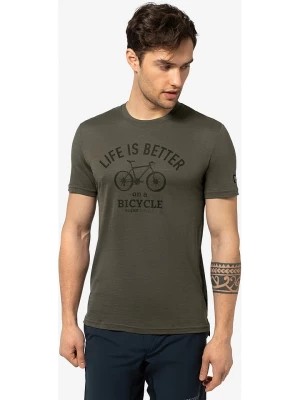 Zdjęcie produktu super.natural Koszulka "Better Bike" w kolorze khaki rozmiar: S