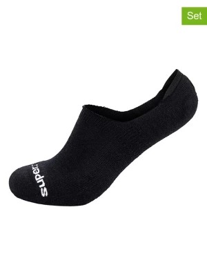 Zdjęcie produktu super.natural Skarpety-stopki (2 pary) "Invisible Socks" w kolorze czarnym rozmiar: 39-42