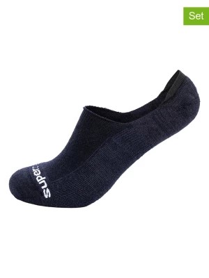 Zdjęcie produktu super.natural Skarpety-stopki (2 pary) "Invisible Socks" w kolorze granatowym rozmiar: 42-45