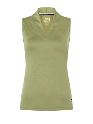 Zdjęcie produktu super.natural Top sportowy w kolorze khaki rozmiar: S