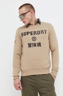 Zdjęcie produktu Superdry bluza męska kolor beżowy z nadrukiem