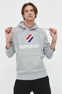Zdjęcie produktu Superdry bluza męska kolor szary z kapturem melanżowa