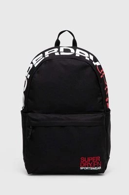 Zdjęcie produktu Superdry plecak damski kolor czarny duży z nadrukiem