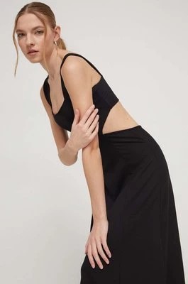 Zdjęcie produktu Superdry sukienka kolor czarny midi rozkloszowanaCHEAPER