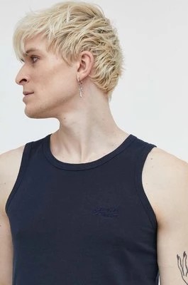 Zdjęcie produktu Superdry t-shirt bawełniany męski kolor granatowy