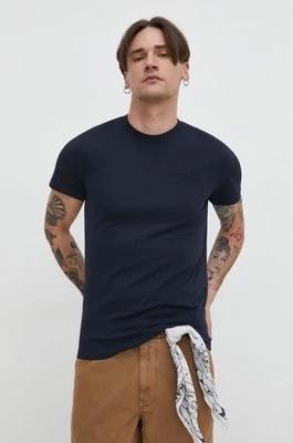 Zdjęcie produktu Superdry t-shirt bawełniany męski kolor granatowy gładki