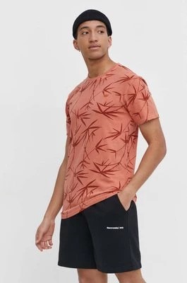 Zdjęcie produktu Superdry t-shirt bawełniany męski kolor pomarańczowy wzorzysty