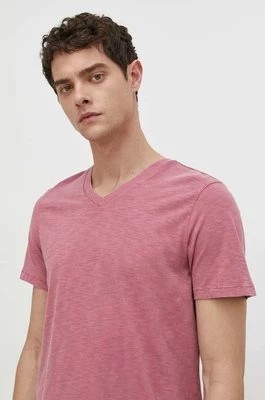Zdjęcie produktu Superdry t-shirt bawełniany męski kolor różowy gładki