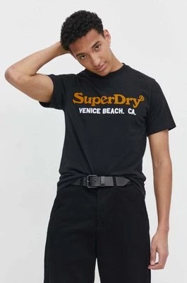 Zdjęcie produktu Superdry t-shirt męski kolor czarny z nadrukiem