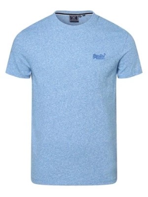 Zdjęcie produktu Superdry T-shirt męski Mężczyźni Bawełna niebieski marmurkowy,