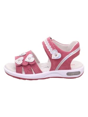 Zdjęcie produktu superfit Skórzane sandały w kolorze różowym rozmiar: 27