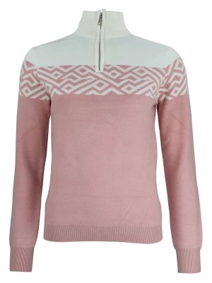 Zdjęcie produktu Peak Mountain Sweter "Akar" w kolorze jasnoróżowo-białym rozmiar: L