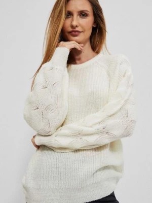 Zdjęcie produktu Sweter damski biały Moodo