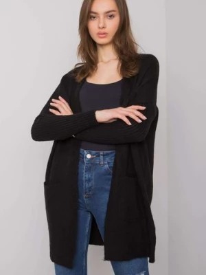 Zdjęcie produktu Sweter damski - czarny z kieszeniami RUE PARIS