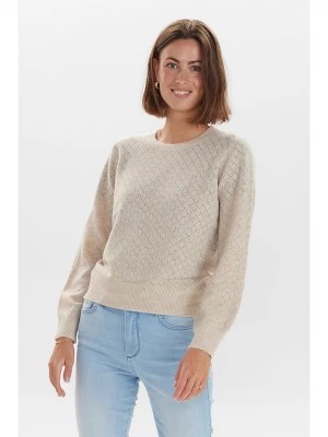 Zdjęcie produktu NÜMPH Sweter "Nualberta" w kolorze beżowym rozmiar: XL