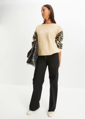 Zdjęcie produktu Sweter w cętki leoparda bonprix