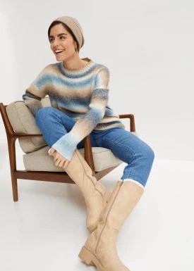 Zdjęcie produktu Sweter w cieniowanym kolorze, z domieszką wełny bonprix