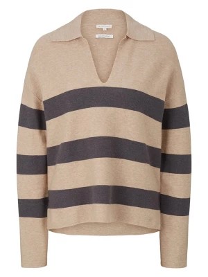 Zdjęcie produktu Tom Tailor Sweter w kolorze beżowo-brązowym rozmiar: XXL