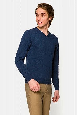 Zdjęcie produktu Sweter Jeans Bawełniany w Serek Robin Lancerto