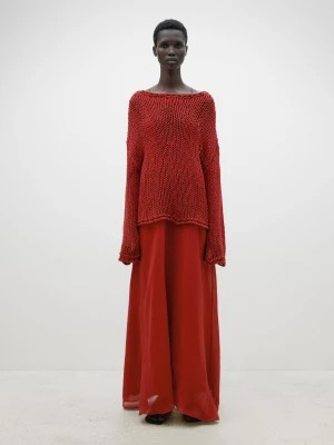 Zdjęcie produktu Sweter Z Ażurowej Dzianiny – Limited Edition - Czerwony - - Massimo Dutti - Kobieta