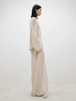 Zdjęcie produktu Sweter Z Ażurowej Dzianiny – Limited Edition - Surowy - - Massimo Dutti - Kobieta