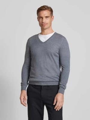 Zdjęcie produktu Sweter z dzianiny o kroju slim fit z prążkowanymi wykończeniami OLYMP Level Five