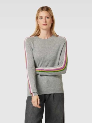 Zdjęcie produktu Sweter z dzianiny z kaszmiru z paskami w kontrastowym kolorze Jake*s Casual