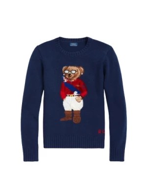 Zdjęcie produktu Sweter z Kaszmiru i Wełny z Niedźwiedziem Jockey Polo Ralph Lauren
