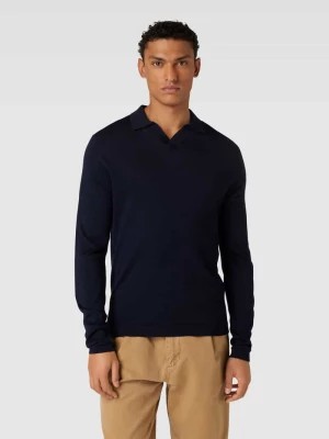 Zdjęcie produktu Sweter z kołnierzykiem polo w jednolitym kolorze Selected Homme