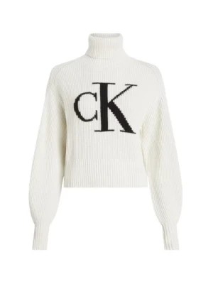 Zdjęcie produktu Sweter z logo i wysokim kołnierzem Calvin Klein