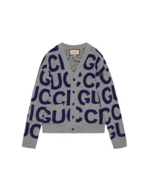 Zdjęcie produktu Sweter z Logo Intarsia z Wełny Gucci