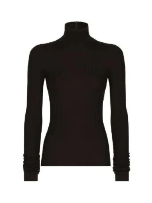 Zdjęcie produktu Sweter z Warkoczem i Zawiniętym Brzegiem Dolce & Gabbana