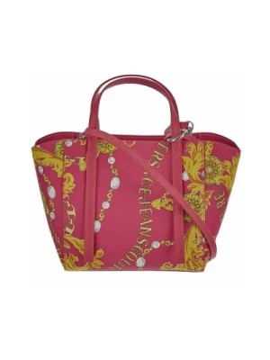 Zdjęcie produktu Syntetyczna torba na zakupy z odpinanym paskiem Versace