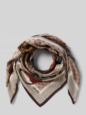 Zdjęcie produktu Szal z nadrukiem z logo model ‘Foulard’ Liu Jo White