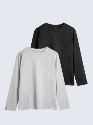 Zdjęcie produktu Szara i czarna bluzka dzianinowa z długim rękawem - unisex - Limited Edition