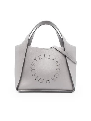 Zdjęcie produktu Szara torebka na ramię z logo z eko-skóry Stella McCartney