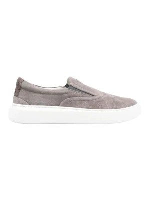 Zdjęcie produktu Szare Slip-On Sneakers zamszowe Herno