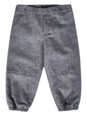 Zdjęcie produktu Szare Wełniane Spodnie z Elastycznym Pasem Fendi