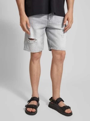 Zdjęcie produktu Szorty jeansowe o kroju regular fit z przetarciami model ‘EDGE’ Only & Sons