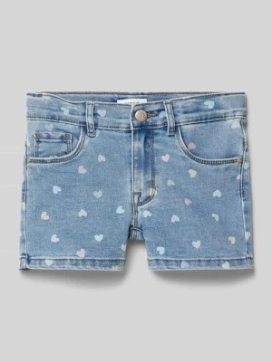 Zdjęcie produktu Szorty jeansowe o kroju slim fit ze wzorem na całej powierzchni model ‘SALLI’ name it