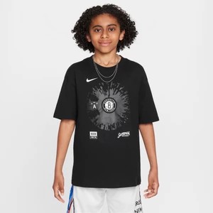 Zdjęcie produktu T-shirt dla dużych dzieci (chłopców) Max90 Nike NBA Brooklyn Nets Courtside - Czerń