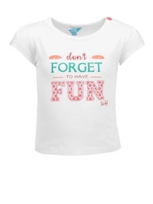 Zdjęcie produktu T-shirt dziewczęcy biały - Don't forget to have fun - Lief