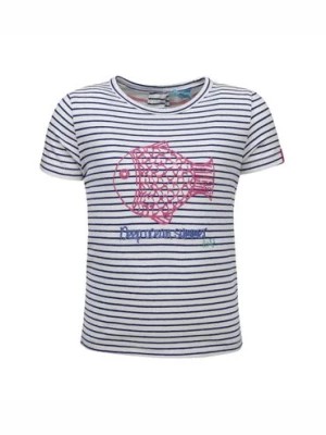 Zdjęcie produktu T-shirt dziewczęcy w  paski z rybką - Lief