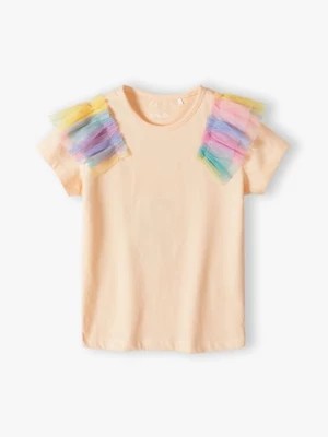 Zdjęcie produktu T-shirt dziewczęcy z tiulowymi falbankami - 5.10.15.