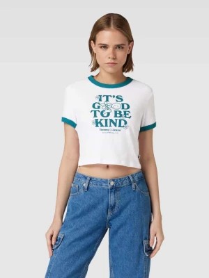 Zdjęcie produktu T-shirt krótki z nadrukiem z napisem Tommy Jeans