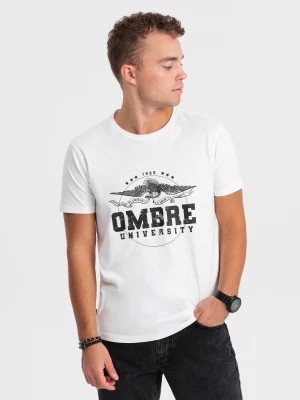 Zdjęcie produktu T-shirt męski bawełniany z printem militarnym - biały V3 OM-TSPT-0164
 -                                    M