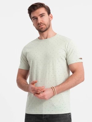 Zdjęcie produktu T-shirt męski fullprint z kolorowymi literami - jasnozielony V5 OM-TSFP-0185
 -                                    XXL